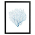 blue sea fan black frame portrait wall art